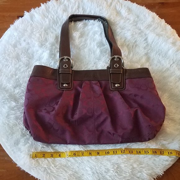 Coach Burgundy / Wine Signature C Logo Bags - Picture 7 of 7